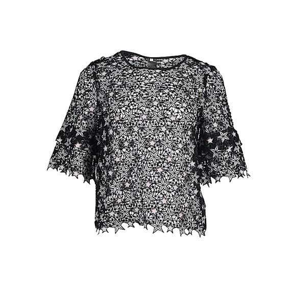 Sandro Tops - Sandro Paris Lace Star Print Top